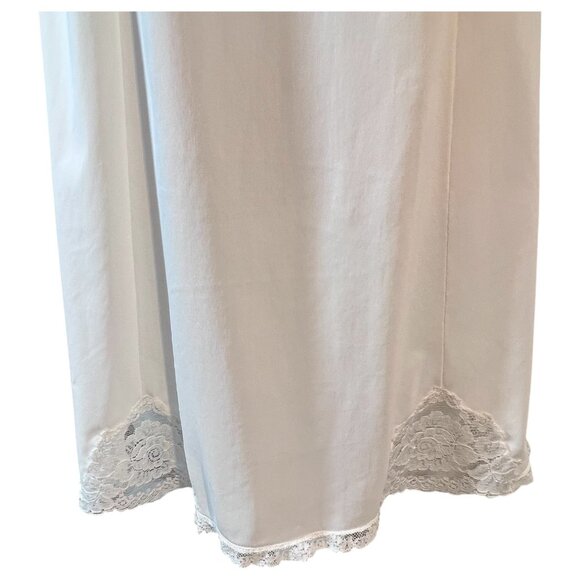 Vintage Wonder Maid White Full Slip Nylon Lace Bodice Size 38 Lingerie Adj Strap - Picture 7 of 8